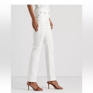 Ralph Lauren Black Label Mid Rise Straight Jeans Size 8 in White